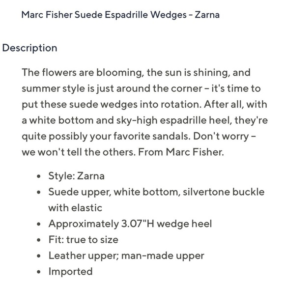 MARC FISHER ZARNA ORANGE SUEDE PLATFORM ANKLE STRAP ESPADRILLE WEDGE HEELS - Picture 2 of 13